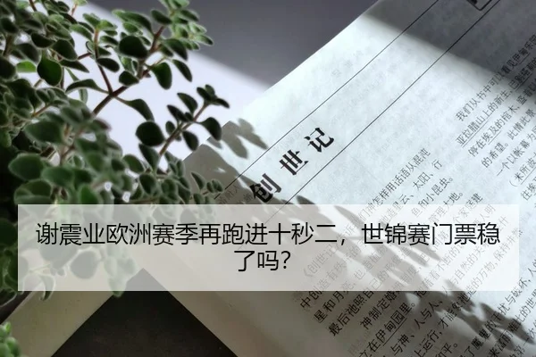 谢震业欧洲赛季再跑进十秒二，世锦赛门票稳了吗？